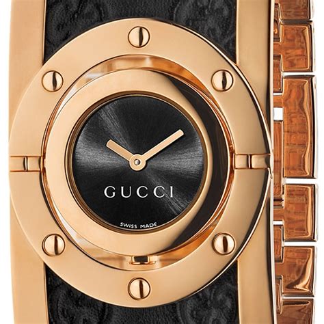 gucci twirl watch rose gold|gucci rose gold watch ladies.